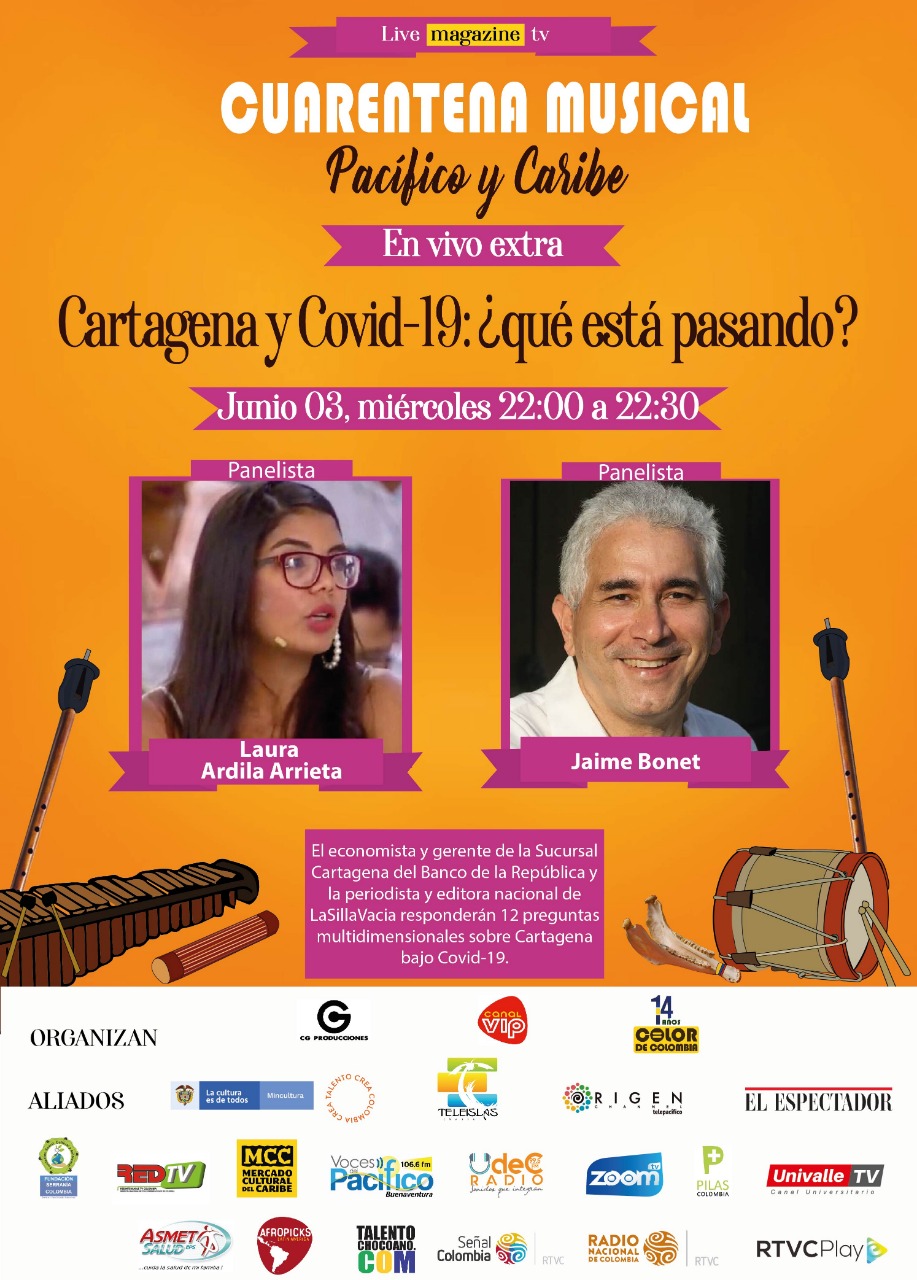 Jaime Bonet y Laura Ardila en En vivo sobre Cartagena