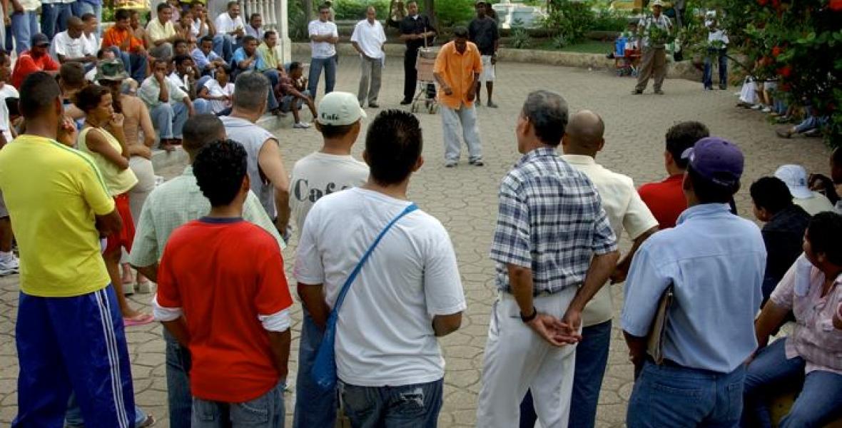 Parque del Centenario, en los días de las rondas de humor 