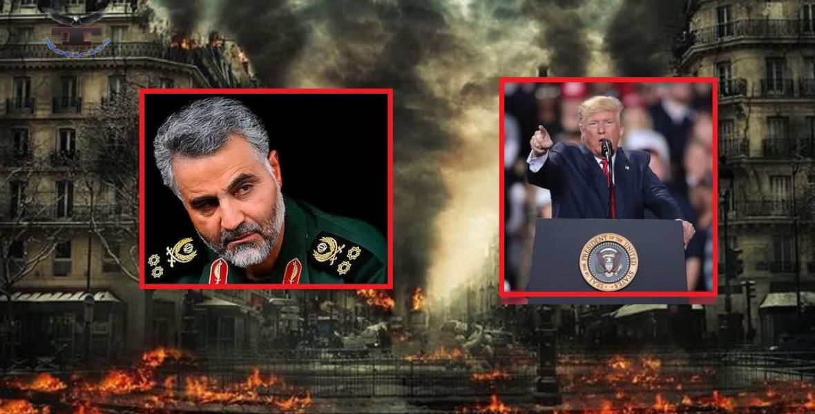 En la foto el asesinado general Qasim Soleimani y El presidente de los EEUU Donald Trump 