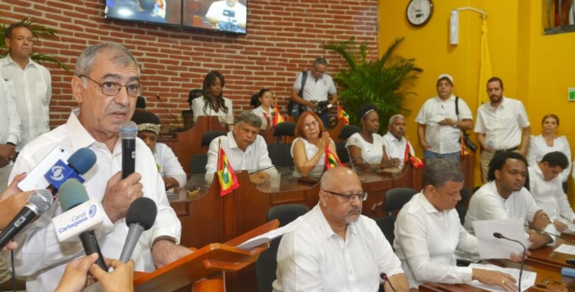 Alcalde William Dau interviene en el concejo de Cartagena 2020