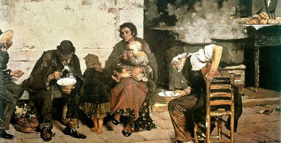 La sopa de los pobres de Reinaldo Giudici, 1884.