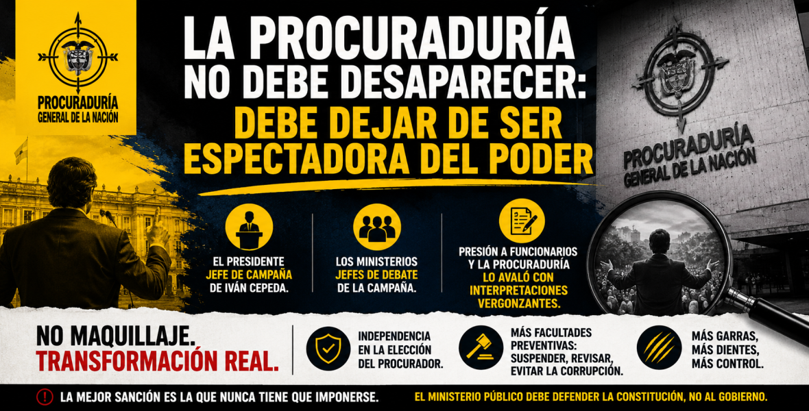 LA PROCURADURÍA NO DEBE DESAPARECER: DEBE DEJAR DE SER ESPECTADORA DEL PODER